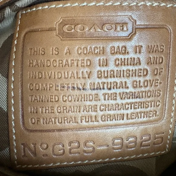 Coach Legacy Cross Body Bag 9325 Tan Brown Leather - Picture 7 of 7